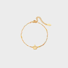 Crown Shape 18K Gold-Plated Bead Bracelet Gold One Size Necklaces