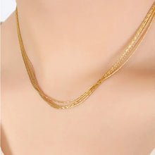 18K Gold-Plated Multi-Layer Clavicle Chain Necklace Necklaces