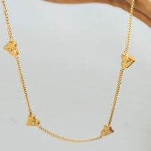 Titanium Steel Zircon Heart Necklace Necklaces