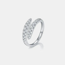925 Sterling Silver Moissanite Bypass Ring Silver Rings