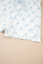 Printed Round Neck Top and Shorts Two-Piece Lounge Set Woman Loungewear Sets