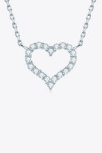 Adored Moissanite Platinum-Plated Heart Necklace Necklaces