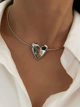 Stainless Steel Heart Pendant Choker Necklace Necklaces