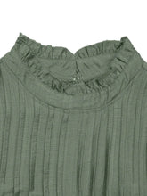 Ruffled Mock Neck Cap Sleeve Mini Dress Casual Dresses