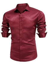 Men's Full Size Button Up Long Sleeve Shirt Plus Size Mens Tops
