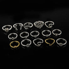 Alloy Multi Shapes 15-Piece Ring Set Fashion Jewelry