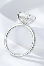 Emerald Cut 4 Carat Moissanite Side Stone Ring Rings