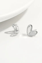 925 Sterling Silver Heart Stud Earrings Earrings