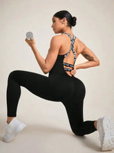 Crisscross Back Sleeveless Active Jumpsuit Woman Activewear