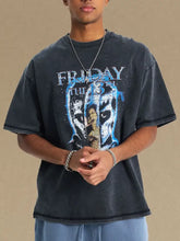 Men's Graphic Round Neck Half Sleeve T-Shirt Mens Tops