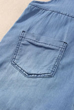 Square Neck Denim Overalls with Pockets Denim Overalls