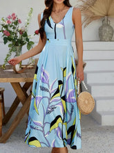 Devine Printed Sleeveless Maxi Dress Woman Maxi Dress