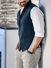 Men's Full Size Button Down Vest Plus Size Mens Tops