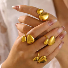 18K Gold-Plated Irregular Bypass Ring Fashion Jewelry