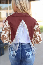 Fringe Detail Button Down Jacket Woman Outerwear