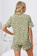 Full Size Leopard Short Sleeve Top and Shorts Lounge Set Plus Size Woman Loungewear Sets