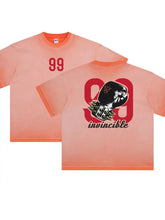 Men's Number Round Neck Half Sleeve T-Shirt Mens Tops