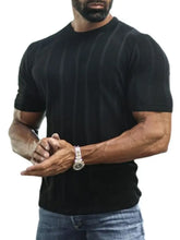 Men's Plus Size Striped Round Neck Short Sleeve T-Shirt Mens Tops