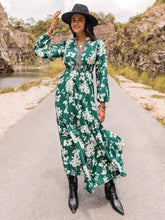 Printed Notched Neck Maxi Dress Woman Maxi Dress