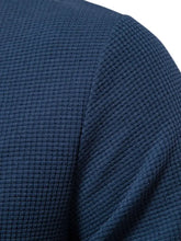 Men's Waffle-Knit Round Neck T-Shirt Mens Tops