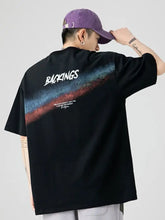 Men's Full Size Round Neck Half Sleeve T-Shirt Plus Size Black Mens Tops