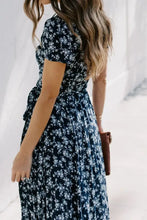 Floral Surplice Short Sleeve Dress Maxi Dresses