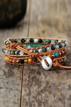 Natural Stone & Agate Layered Bracelet Necklaces