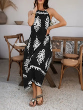 Devine Grecian Neck Printed Maxi Dress Maxi Dresses