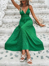 Crisscross Back Smocked Maxi Cami Dress Woman Maxi Dress