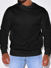 Men's Plus Size Round Neck Sweatshir Black Mens Tops