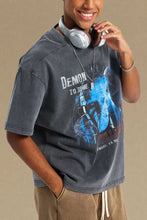 Men's Graphic Round Neck Half Sleeve T-Shirt Mens Tops