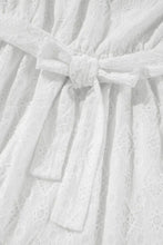 Lace Sleeveless Tied Waist Mini Dress Woman Casual Dress