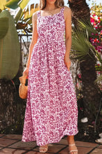 Floral Cutout Back Square Neck Maxi Dress Woman Maxi Dress