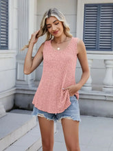 Ribbed Round Neck Tank Tanks & Camis