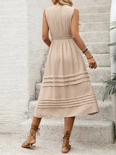 V-Neck Sleeveless Midi Dress Casual Dresses
