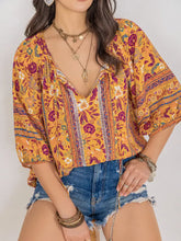 Printed Tie Neck Blouse Woman Blouses