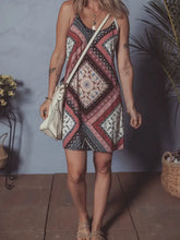 Geometric Paisley Print Cami Mini Dress Woman Casual Dress