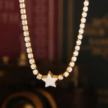 Titanium Steel Zircon Star Necklace Necklaces