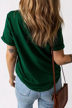 LUCKY Round Neck Short Sleeve T-Shirt Woman T Shirts