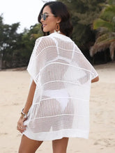 Hollow Out Collared Neck Cover-Up Swimwear Cover-Ups