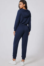 Drawstring Half Zip Hoodie and Joggers Active Set Woman Activewear