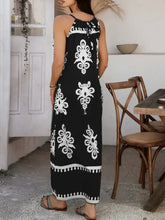 Devine Grecian Neck Printed Maxi Dress Maxi Dresses