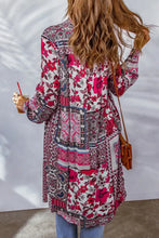 Printed Button Up Long Sleeve Cardigan Woman Outerwear