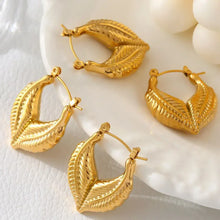 Titanium Steel Leaf Shape Earrings Earrings