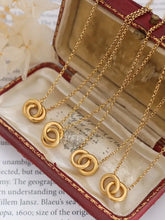 18K Gold-Plated Titanium Steel Hoop Pendant Necklace Necklaces