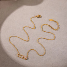 Moving Crystal Bar Necklace and Ring Jewelry Set Fashion Jewelry