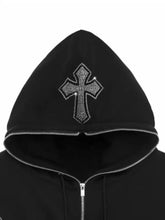 Men's Rhinestone Long Sleeve Zip Up Hoodie Mens Tops