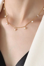 18K Gold-Plated Titanium Steel Pearl Necklace Necklaces