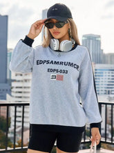 Letter Round Neck Long Sleeve Sweatshirt Woman Sweatshirts