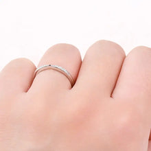 925 Sterling Silver Inlaid Moissanite Ring Rings